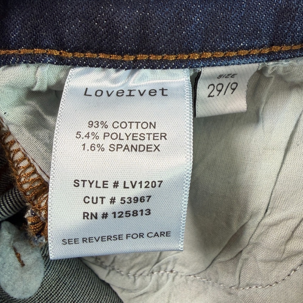 Lovervet by Vervet 90s Vintage Loose Wide Leg Jeans Sz 29/9 Dark Wash High Rise - Picture 9 of 10